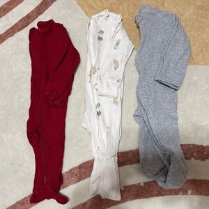 Carter's Kids One Pieces Footies - Red, White, Gray